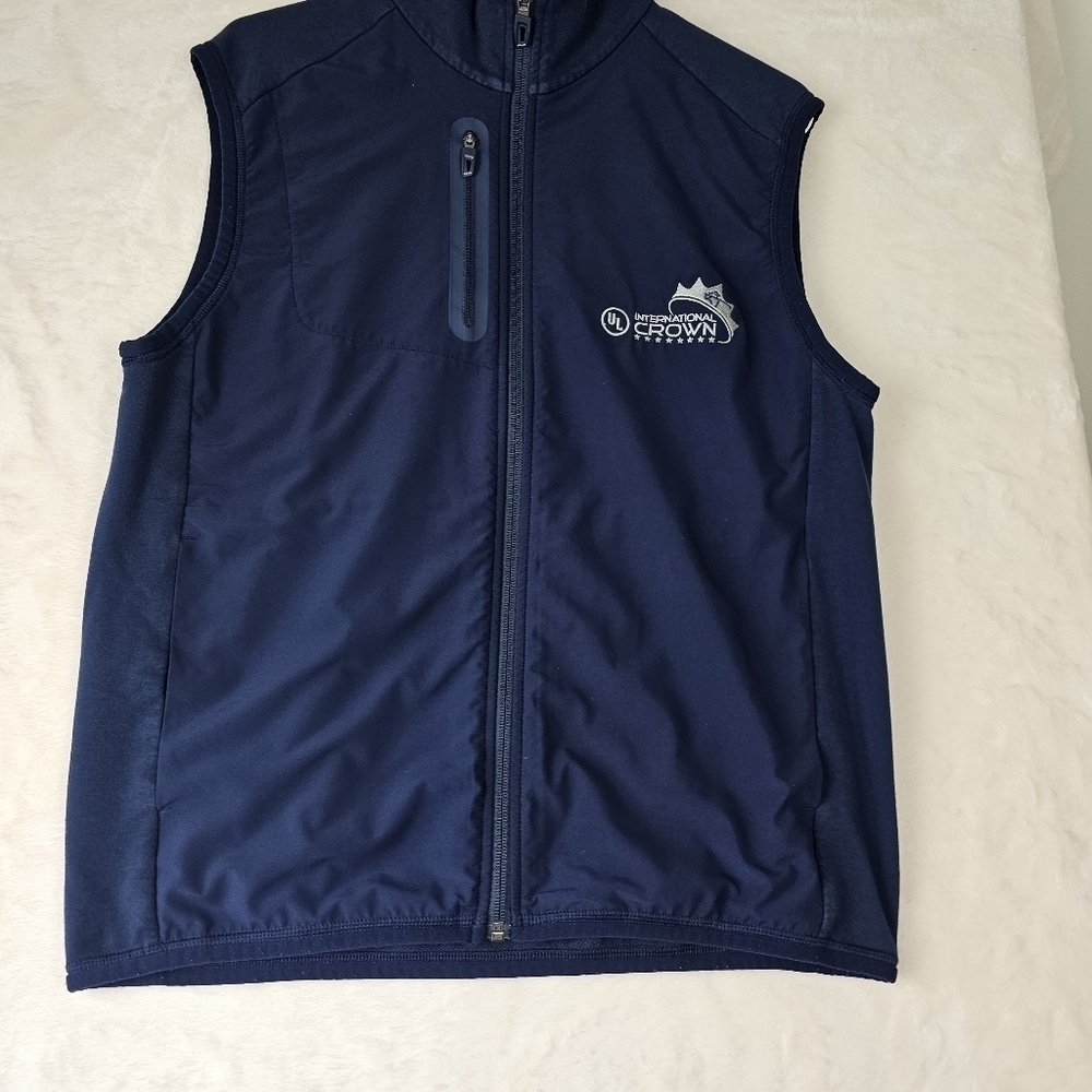 RLX Ralph lauren outerwear vest mens medium full zip blue golf warm stretchy